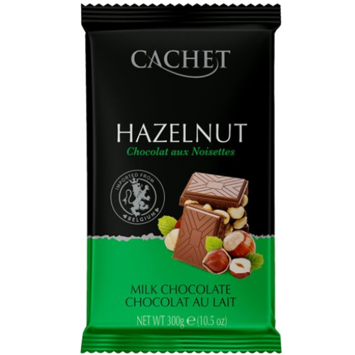Cachet 300g - Молочний шоколад, фундук (02), 12шт\ящ