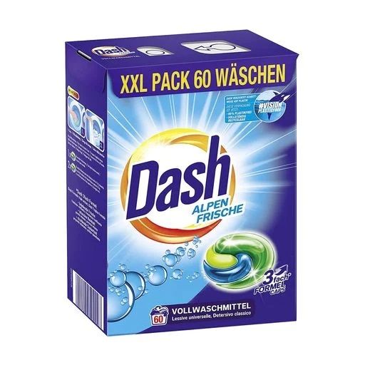 Dash Капсули для прання , Універсальні 60шт (Alpen Frische 3in1) 4уп
