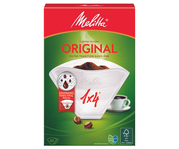 [IN0000111182] Фільтр Пакет для Кави (Melitta) 1*4 40шт/уп 18шт\ящ