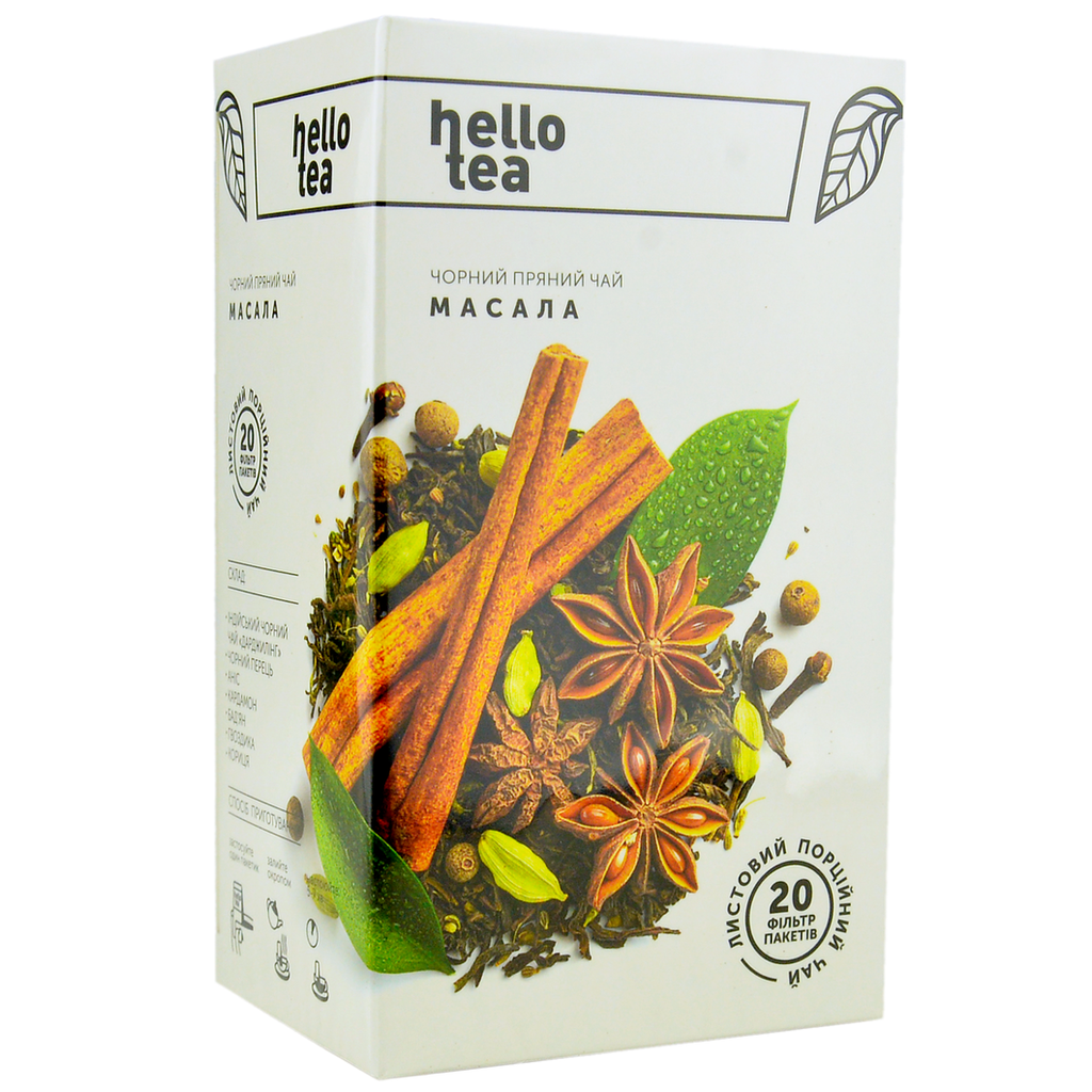Hello Tea 20 пак/п чорний ʼʼМасалаʼʼ(корица) 20*