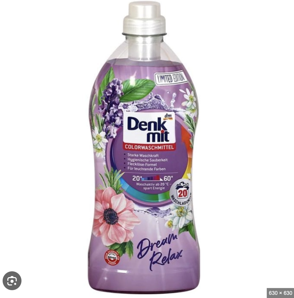 DM Гель для прання кольорових речей Dream Relax, 20WA - 1 L / 10 шт/ящ
