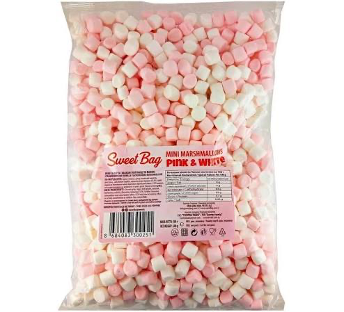 [WIX_0000001225] SWEET BAG MINI marshmallows Pink&White 500г 12шт\ящ