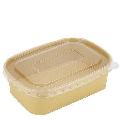 [IN0000111666] Салатник Крафт квадратний BOWL 750мл з кришкою 170х170х45мм (50шт/300шт)