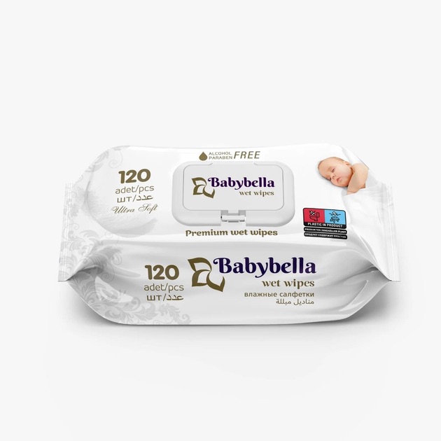 Серветки Вологі BABYBELLA 120шт Baby 12*