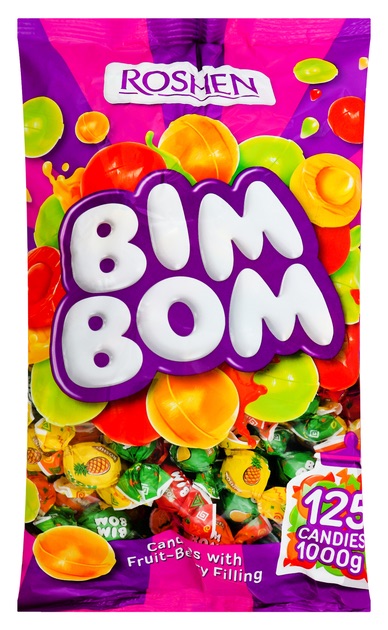 Roshen цукерки Bim Bom 1кг 8кг/ящ
