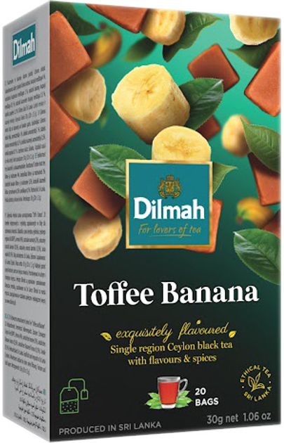 Чай Dilmah Іриска та Банан з/я 20х1,5г 12шт/ящ