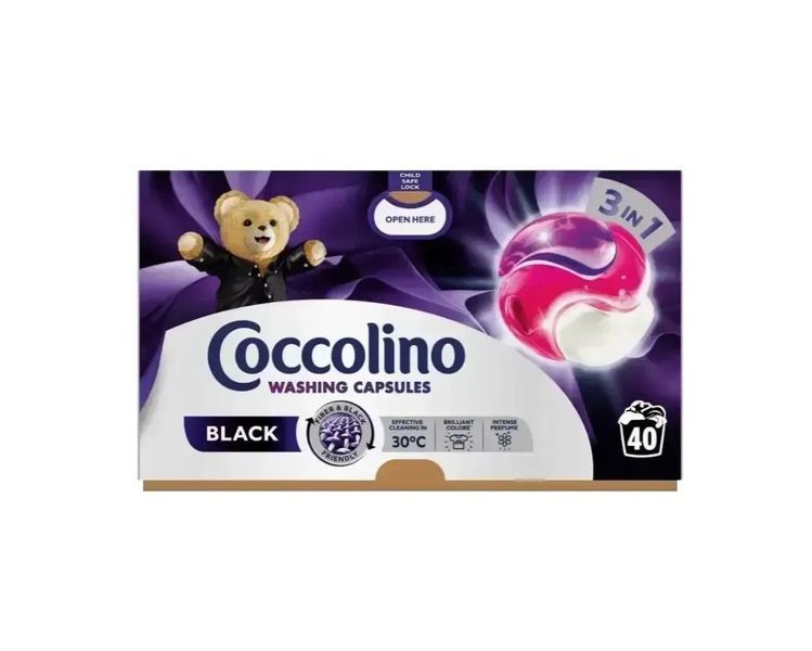 Капсули для прання Coccolino BLACK 3in1 (40) 0,692кг 3шт/ящ