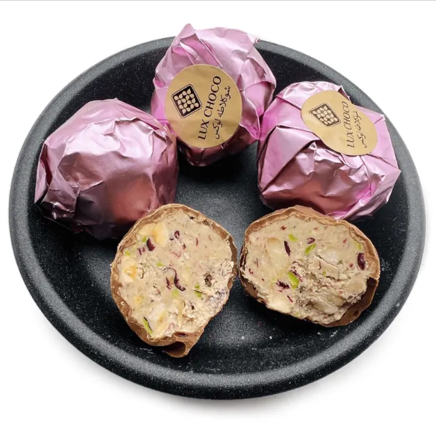 3103 Цукерки Lux Choco Dubai з лісовими горіхами, макадамією, в'яленою журавлиною,фісташкою 3кг/1ящ