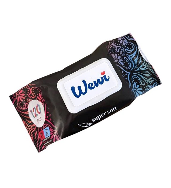 Серветки Вологі WEWI 120шт Black 12*
