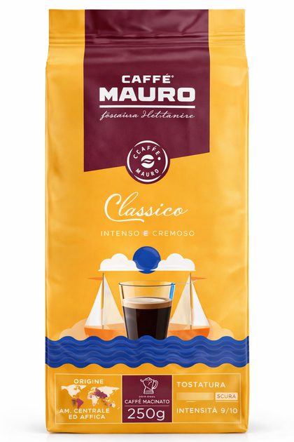 Кава мелена Mauro ESPRESSO CLASSICO 250г(20)		