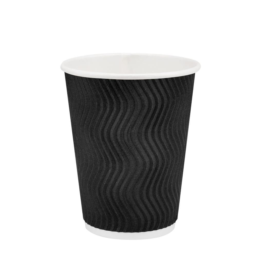 Стакан Гофра КАП (Black) 400 25шт/р 20* d-90
