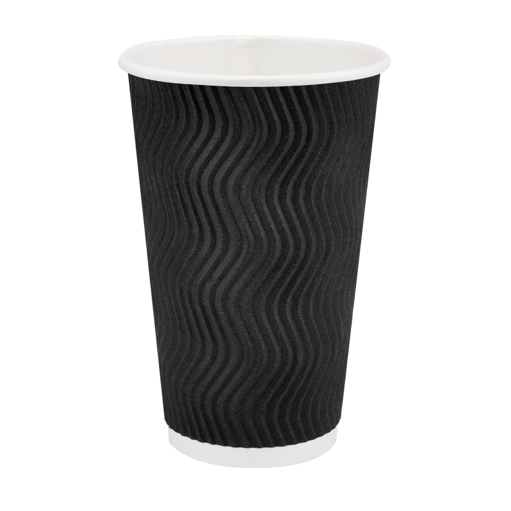 Стакан Гофра КАП (Black) 500 25шт/р 20* d-90