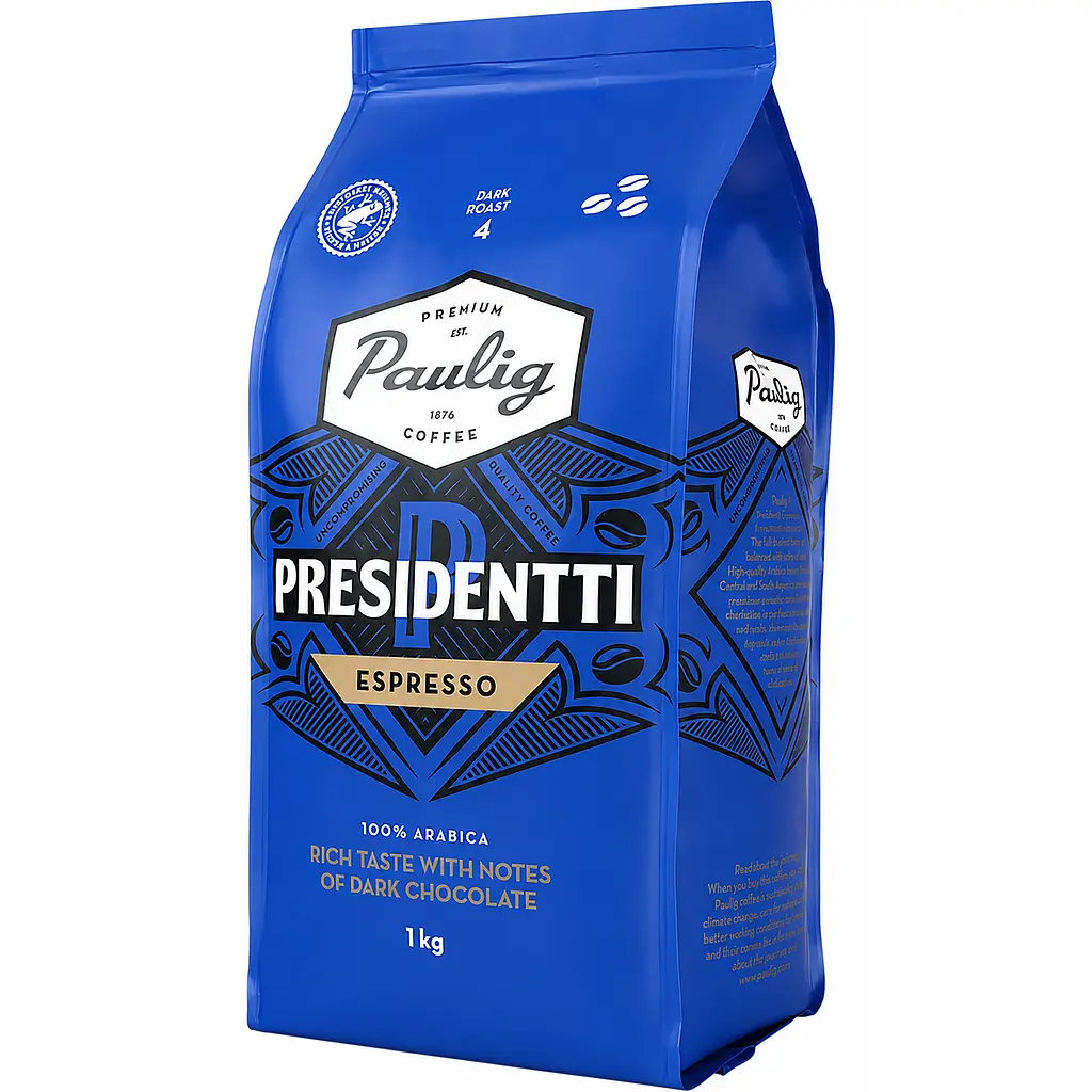 Кава зернова Paulig "Presidentti Espresso" 1 кг.