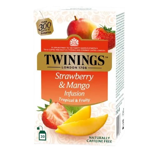 Чай Twinings фруктовий полуниця та манго  в пакетиках (20х2г)