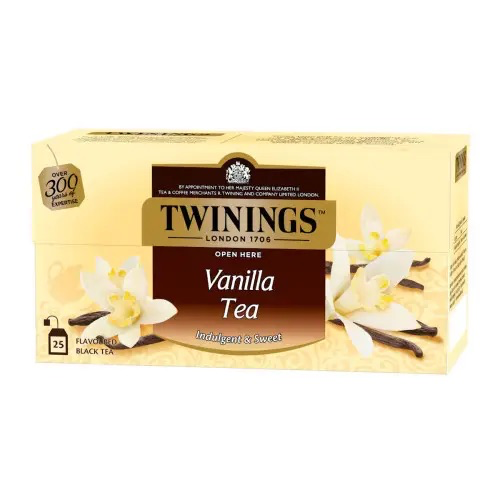 Чай Twinings чорний з ароматом ванілі  в пакетиках (25х2г)