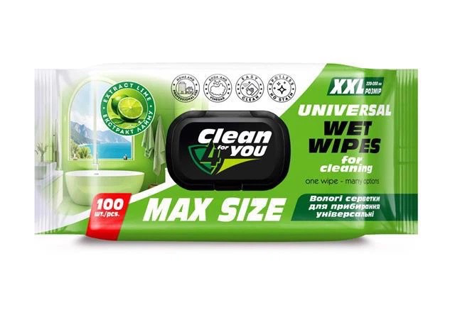 Серветки для прибирання CLEAN for YOU (100) 7*