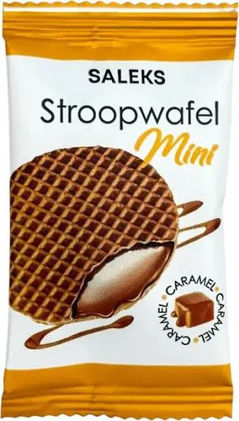Вафля ТМ SALEKS "Stroopwafel mini" з карамельною начинкою 8грм