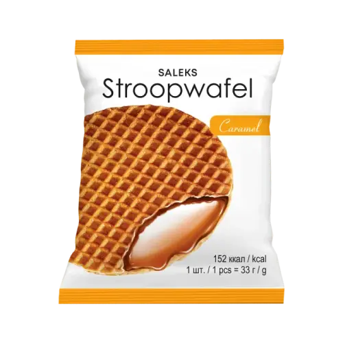 Вафлі "Stroopwafel" з карамельною начинкою 33г 30*