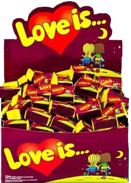 Жувальні гумки Love is вишня і лимон 100шт