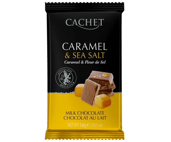 [WIX_0000000323] Cachet 300g - молочний шоколад карамель, морська сіль (04) 12шт\ящ